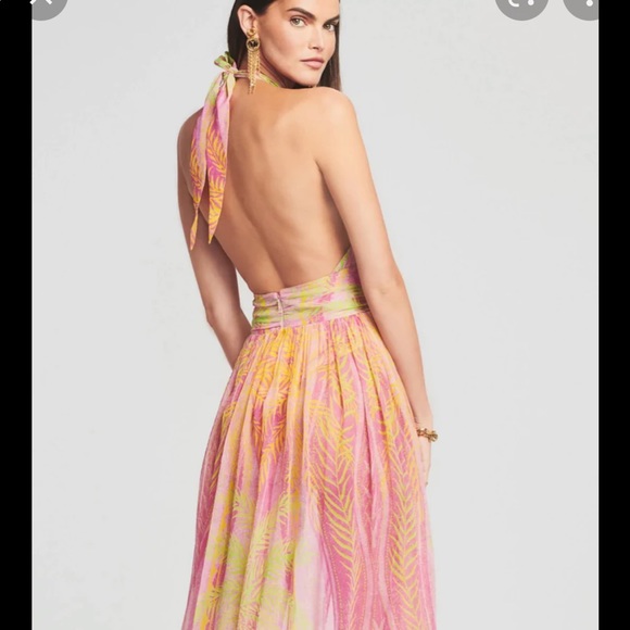 RETROFÊTE
Zion gathered printed silk-chiffon halterneck maxi dress - Picture 2 of 2